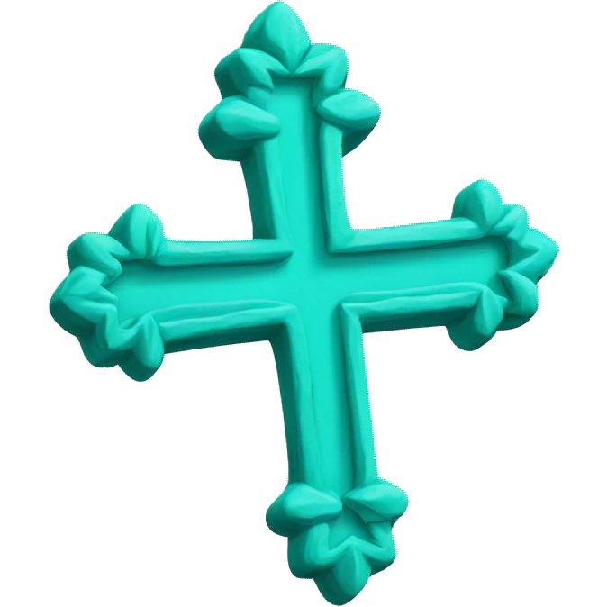 turquoise cross emoji