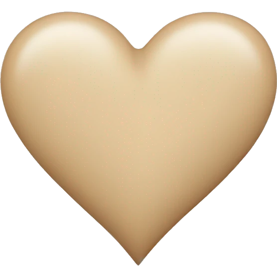 Beige heart emoji
