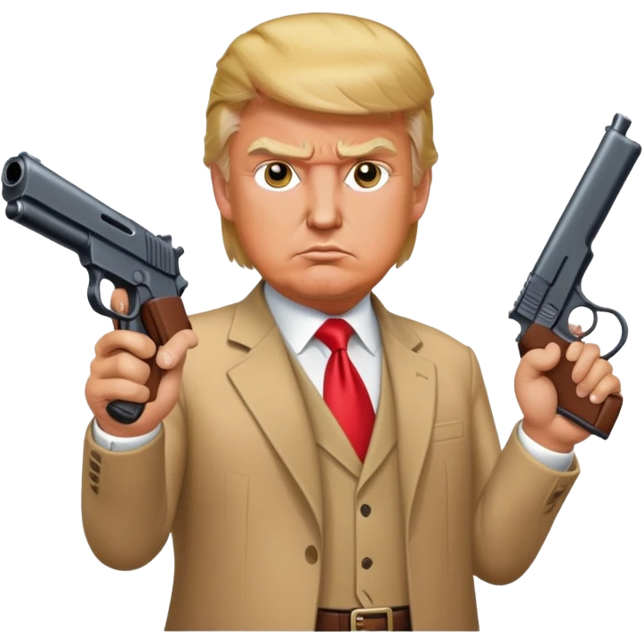 Donald trump with guns emoji