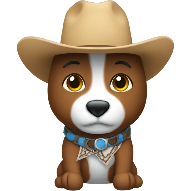 Stuffed animal with cowboy hat emoji