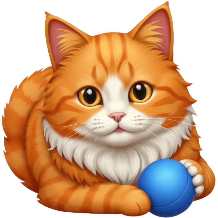 Cat Playing with ball emoji
