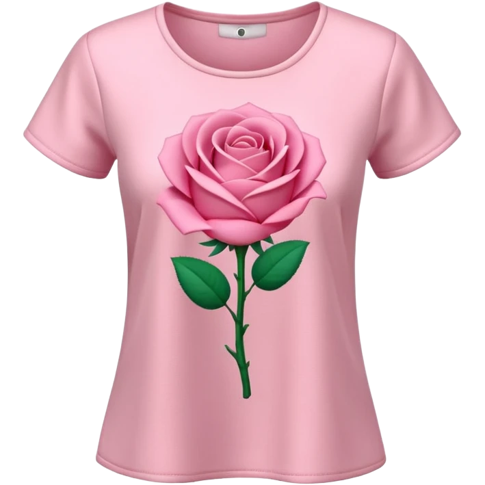 A 3D cartoon rose-pink women’s top with short sleeves, soft fabric texture, gentle lighting, isolated on plain background. plain no textures. emoji