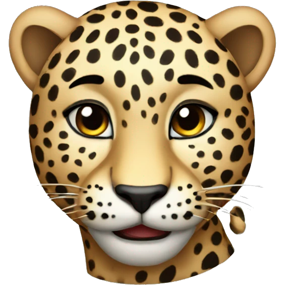 Leopard with a difference in emotions emoji