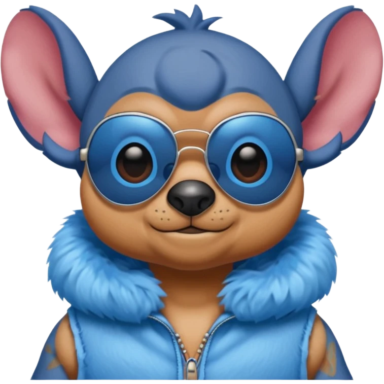 Stitch walking on the beach emoji