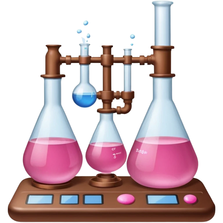 pink and brown chemistry lab equipment emoji