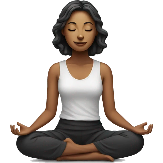 Meditating beautiful woman emoji