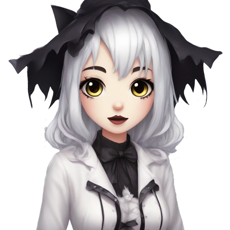 Edgy Kawaii Cute Cool Beautiful Elegant Pretty Anime Gothic Catgirl emoji
