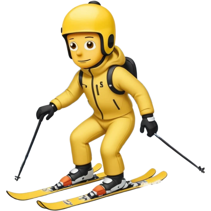 simpson doing skii emoji