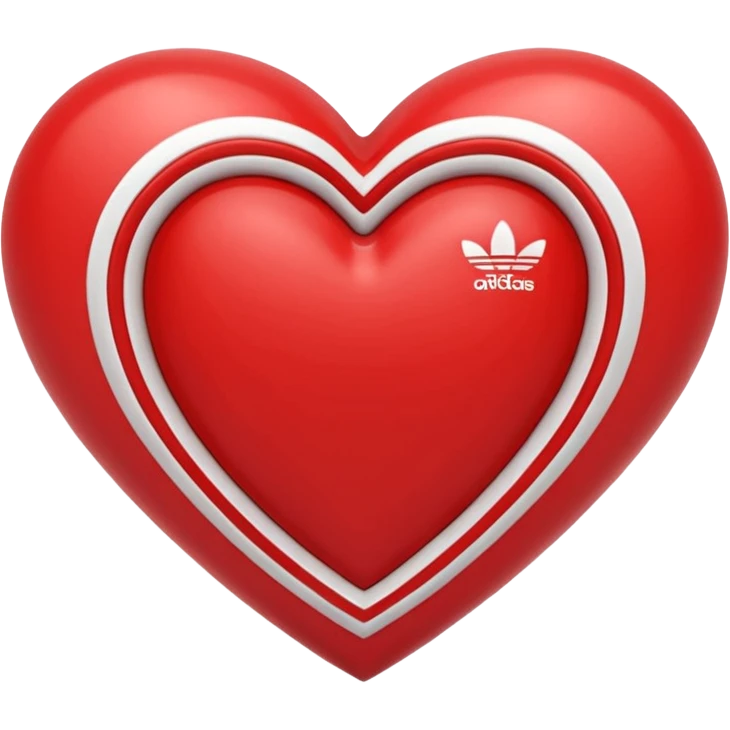 Adidas stripes heart emoji