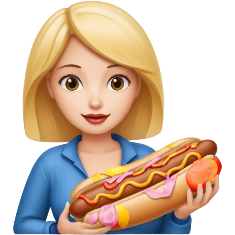 Big round boobs with hotdog  emoji
