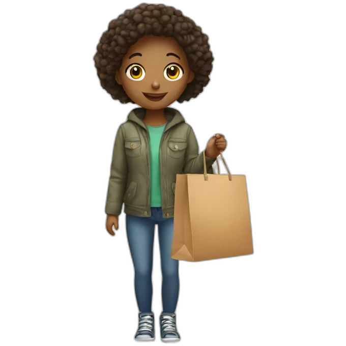 Girl with shopping bag emoji
