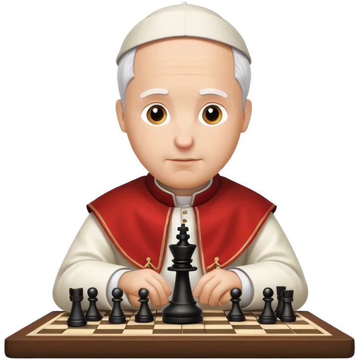 Pope Leo playing chess emoji