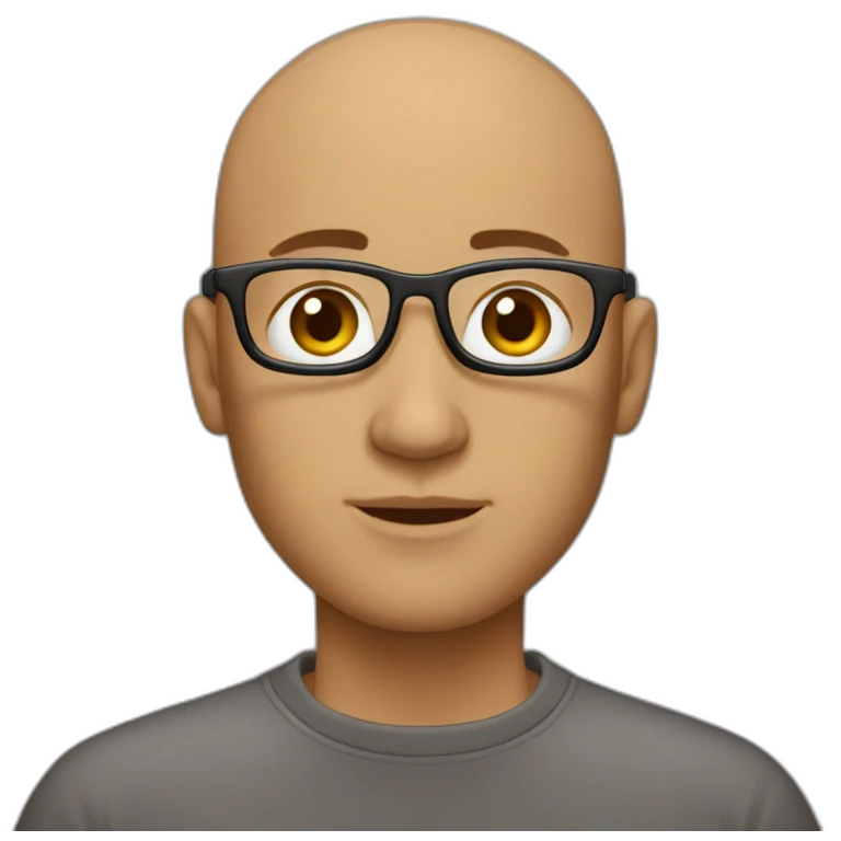 bald-brown-designer-behind-macbook emoji