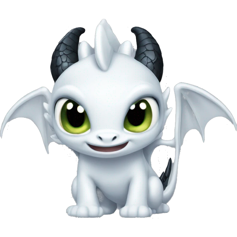 Toothless dragon light fury emoji