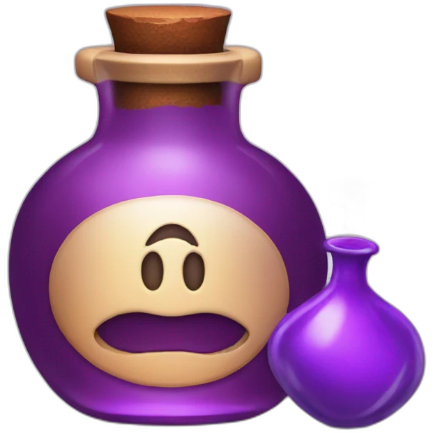 Violet Potion with p letter written emoji