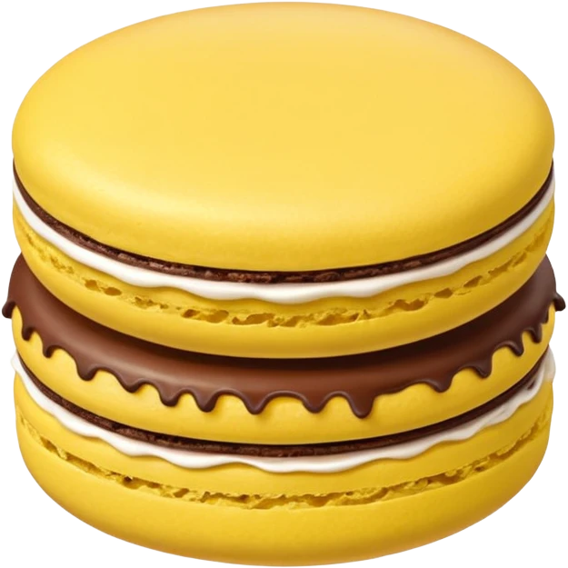 a single of yellow macaron with chocolate cream



















 emoji
