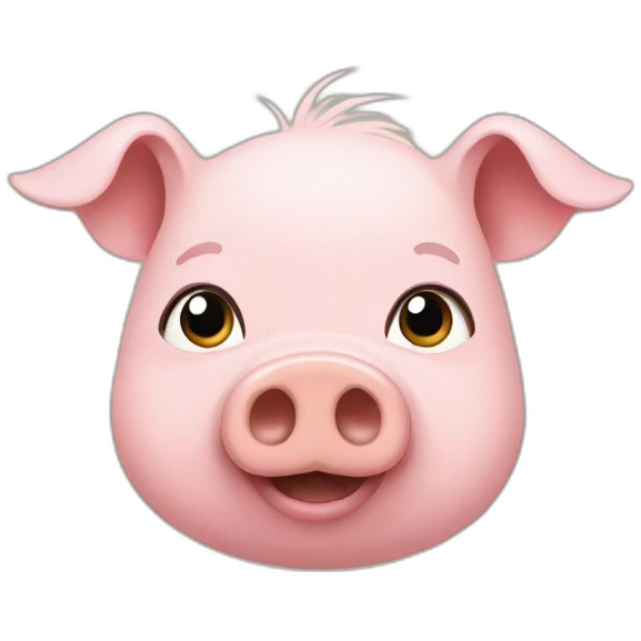 pig with hair emoji