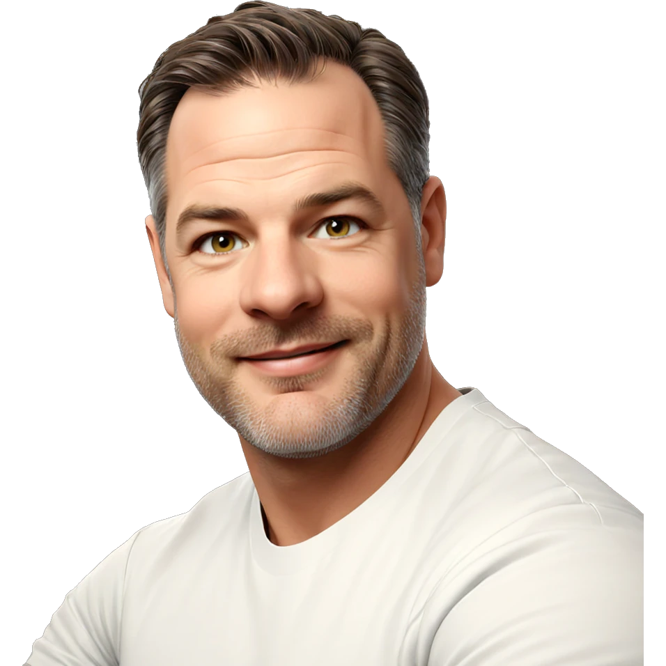 smiling man in white shirt emoji