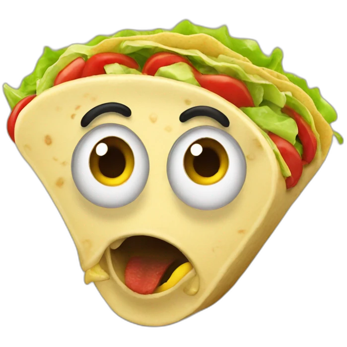 Terrifying Mexican taco emoji