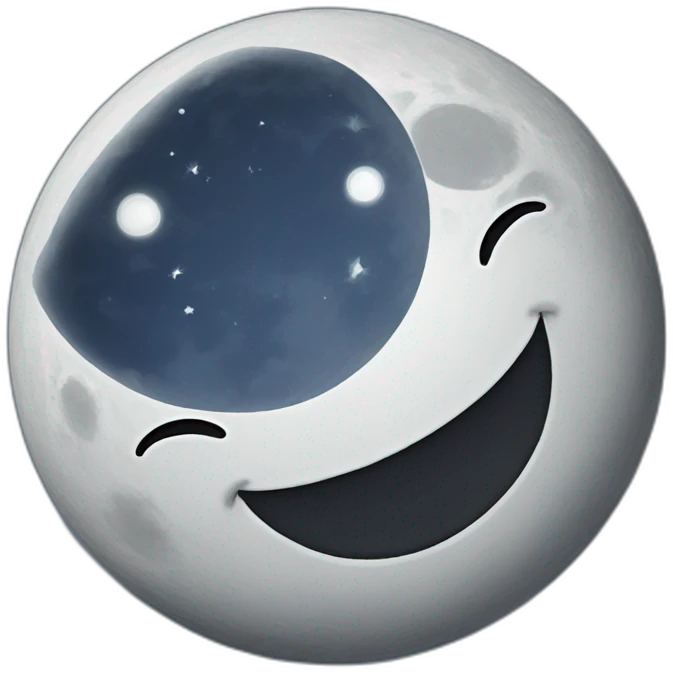Smiling moon emoji