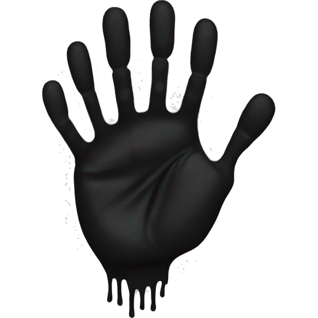 black handprint emoji