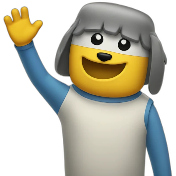 Jake the Dog High fiving Finn emoji