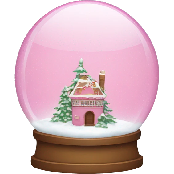Pink snow globe emoji