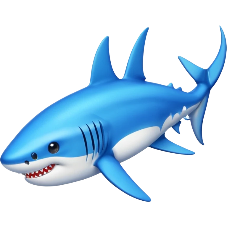 Tiburón con zapatos azules  emoji