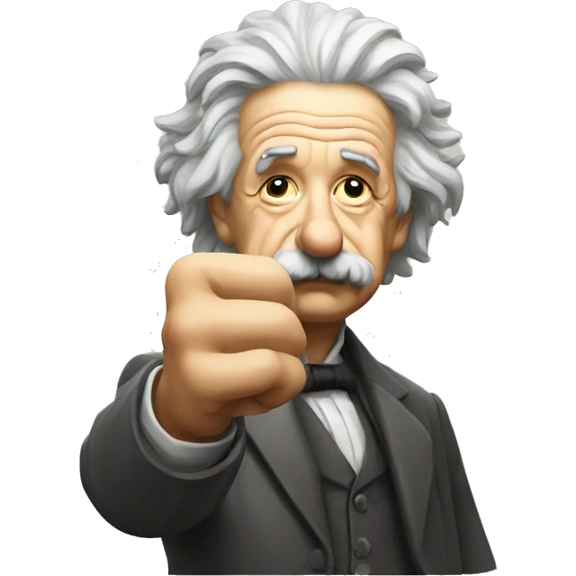 albert einstein lean on hist fist emoji