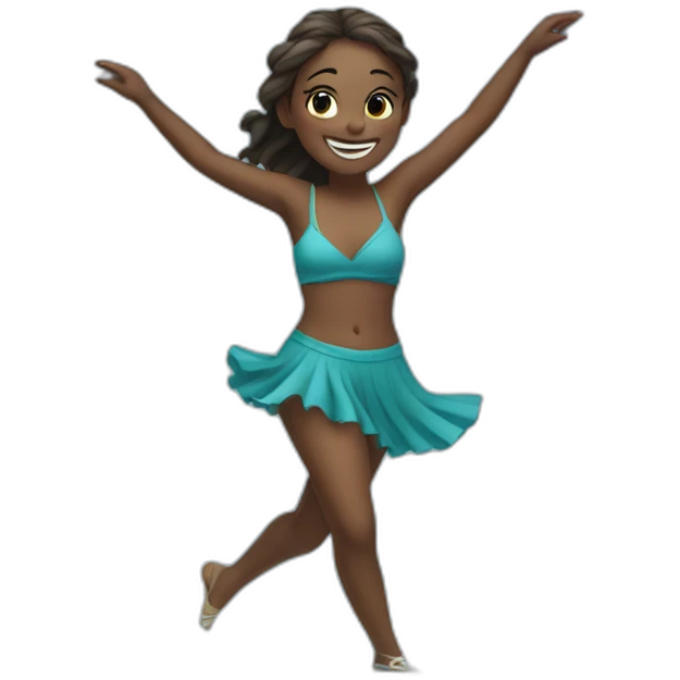 Girl dancing on the sea  emoji