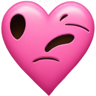 single pink broken heart emoji split down the middle  emoji
