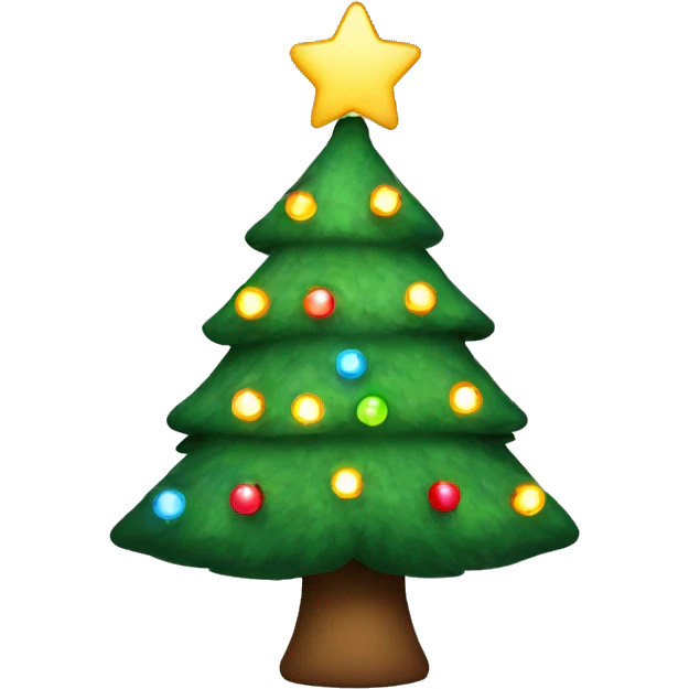 Christmas tree with lights emoji