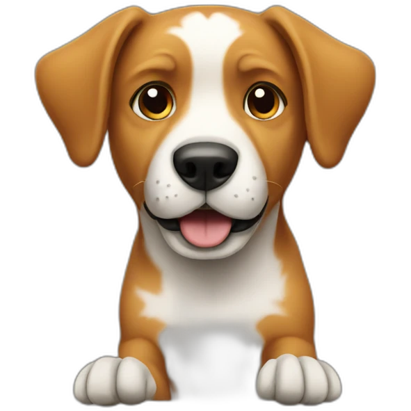 Dog climbing emoji