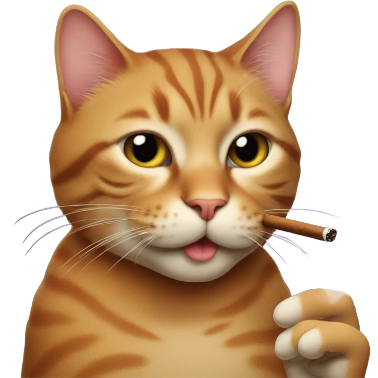 Cat smoking a cigar emoji