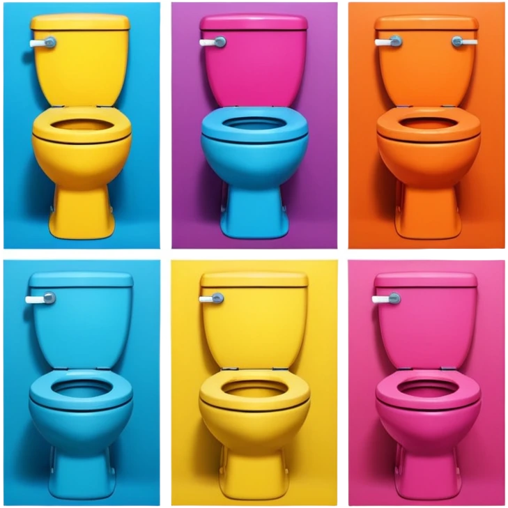 artist toilet pop art warhol style  emoji