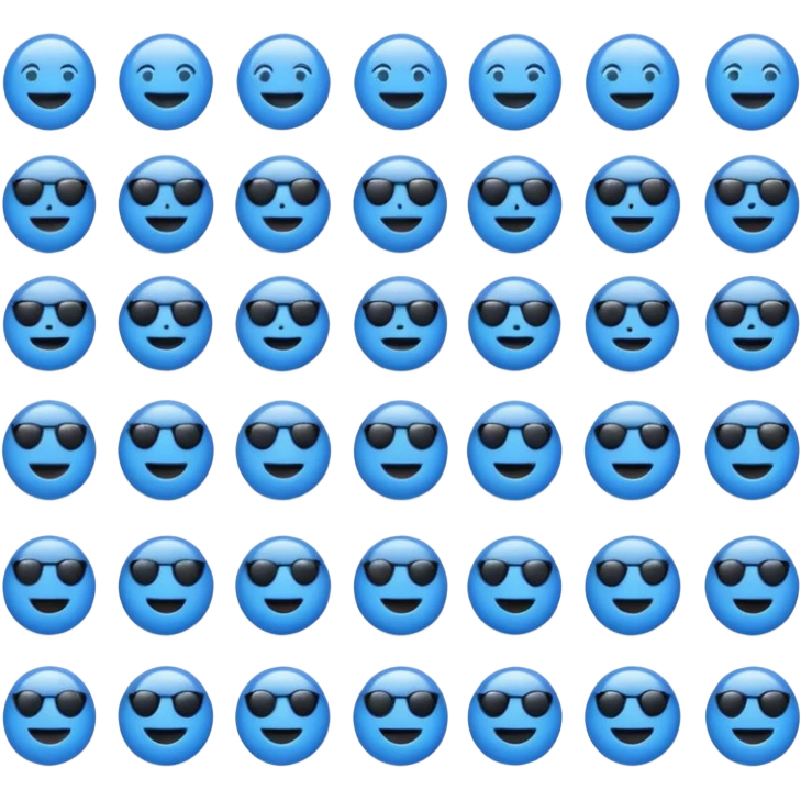 Blue emojis emoji
