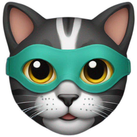 Cat in the mask emoji
