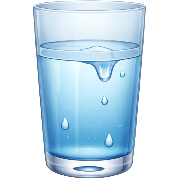 Realistic water glass emoji