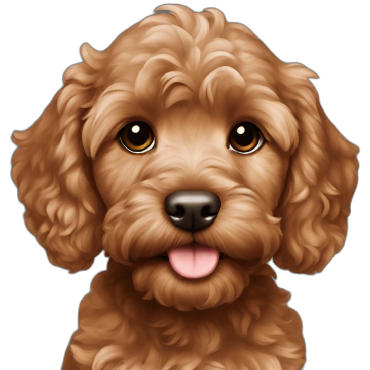 Reddish light brown cockapoo puppy emoji