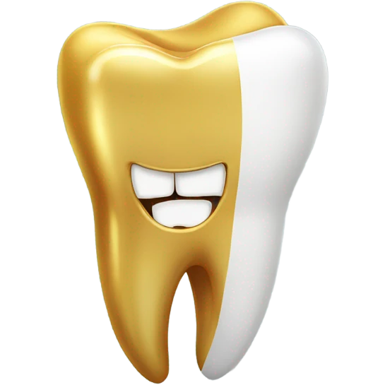 Golden tooth with one golden tooth  emoji