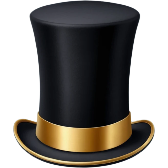 Top Hat: A formal hat often associated with performers, magicians, or formal events.
 emoji