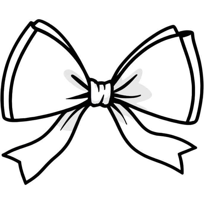 white satin bow emoji