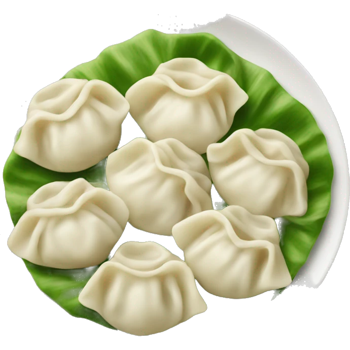 A plate of dumplings emoji