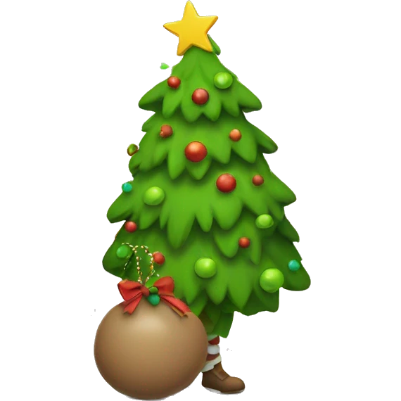 Grinch stealing Christmas tree  emoji