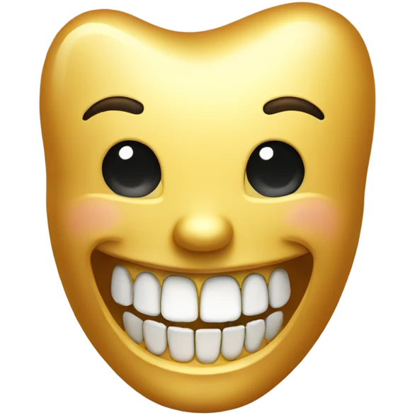 Golden Smile Golden tooth emoji
