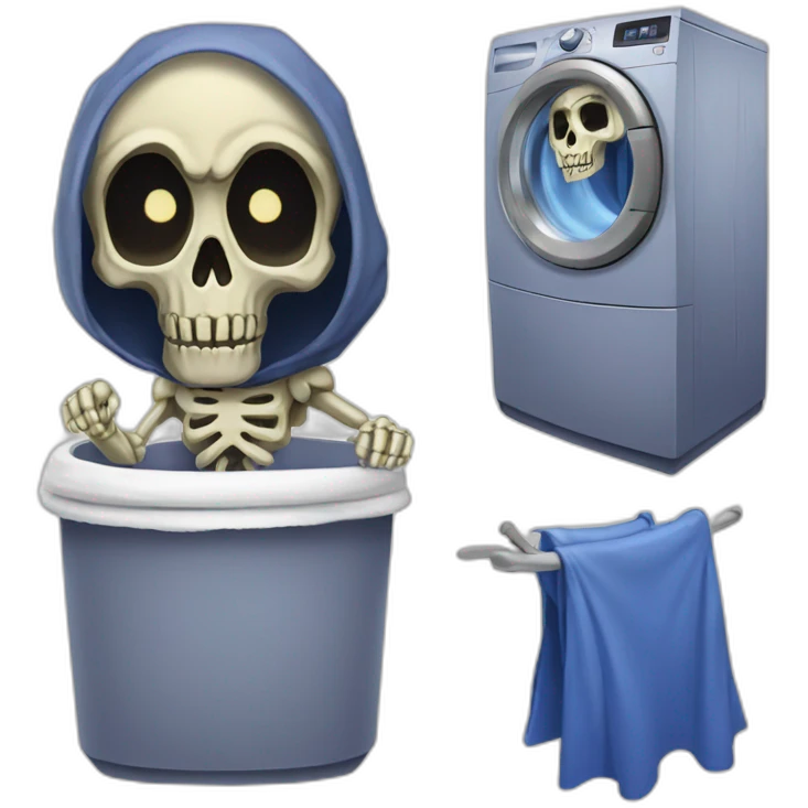 Laundry skeletor emoji