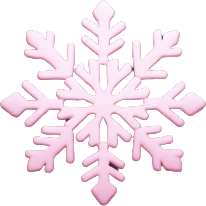 pastel pink snowflake  emoji