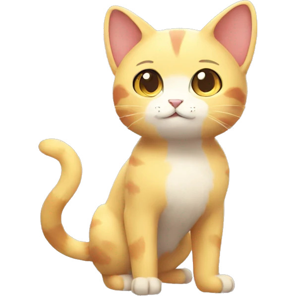 Kawaii Cat-Butterfly-Pokémon-Fakémon Full Body emoji