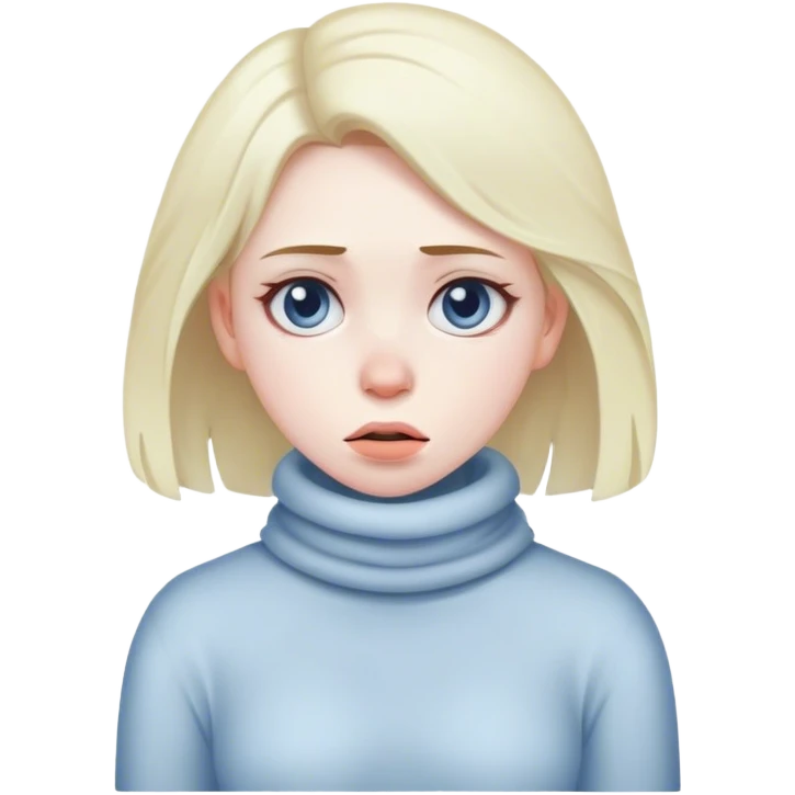 Girl freezing  emoji