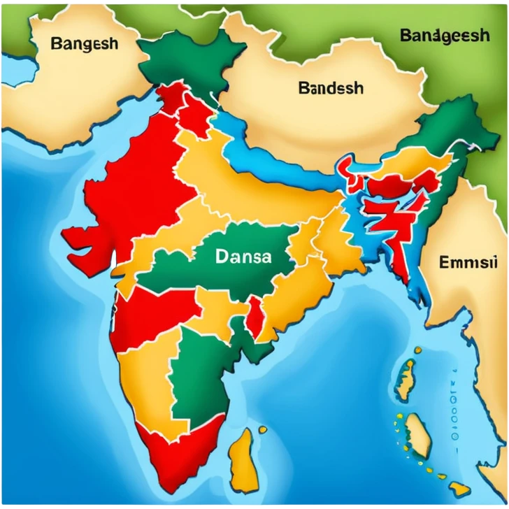 Bangladesh map  emoji